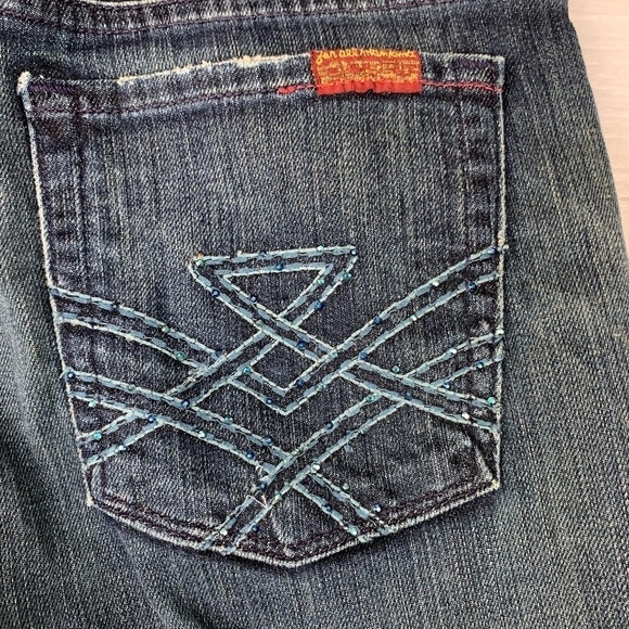 7 For All Mankind (SFAM) Women's Edie Flood Low Rise Jeans Size 28 - Picture 12 of 14